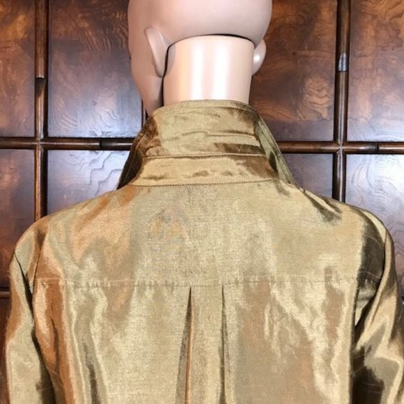 NWOT Kasper Gold Label Shantung Texture Gold Rush Top - Picture 6 of 11